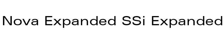 Nova Expanded SSi Expanded font preview