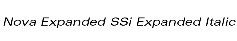 Nova Expanded SSi Expanded Italic font preview