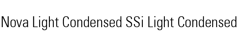 Nova Light Condensed SSi Light Condensed font preview