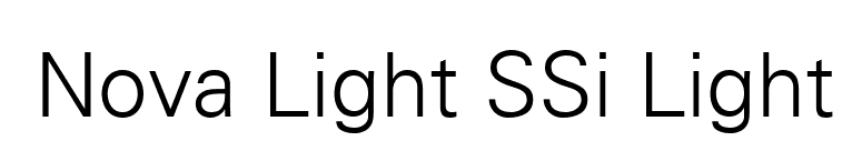 Nova Light SSi Light font preview