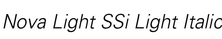 Nova Light SSi Light Italic font preview