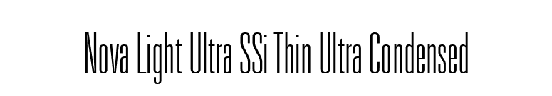 Nova Light Ultra SSi Thin Ultra Condensed font preview