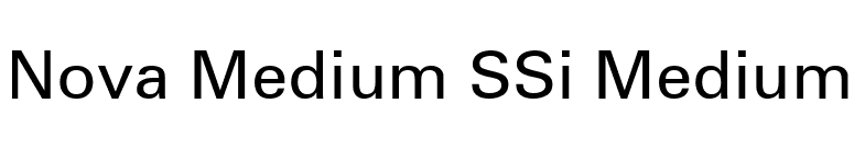 Nova Medium SSi Medium font preview