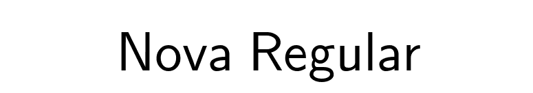 Nova Regular font preview