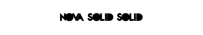 Nova SOLID SOLID font preview