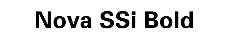 Nova SSi Bold font preview