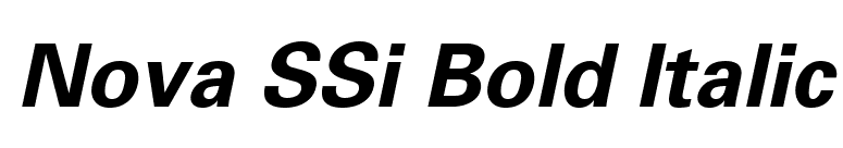 Nova SSi Bold Italic font preview
