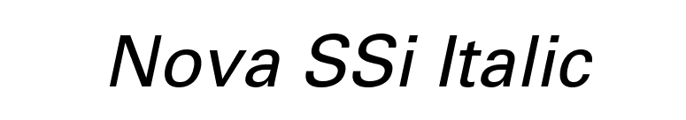 Nova SSi Italic font preview