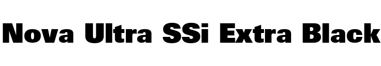 Nova Ultra SSi Extra Black font preview