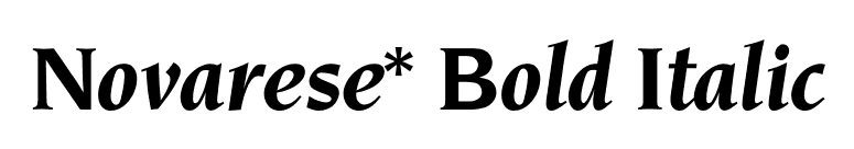 Novarese* Bold Italic font preview