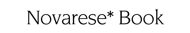 Novarese* Book font preview