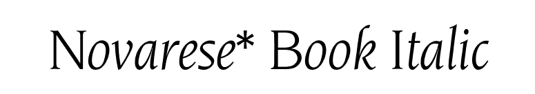 Novarese* Book Italic font preview