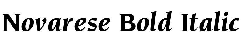 Novarese Bold Italic font preview