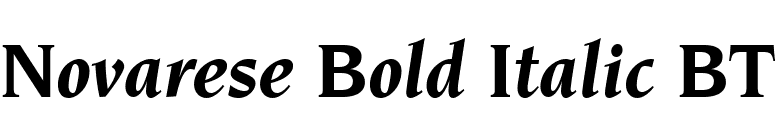 Novarese Bold Italic BT font preview