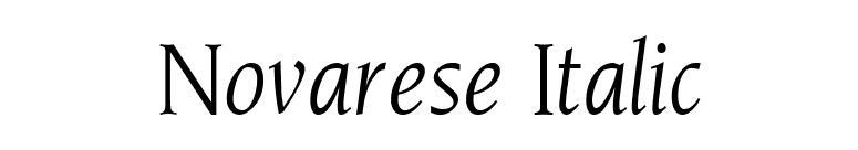 Novarese Italic font preview