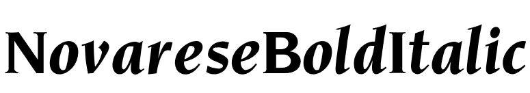 NovareseBoldItalic font preview