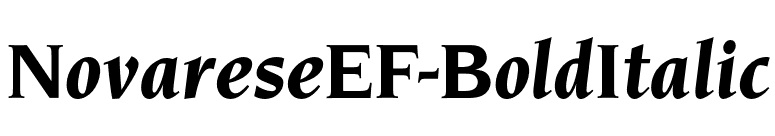 NovareseEF-BoldItalic font preview
