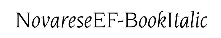 NovareseEF-BookItalic font preview
