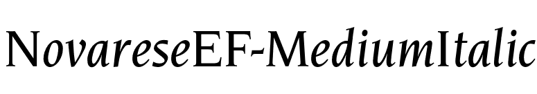 NovareseEF-MediumItalic font preview