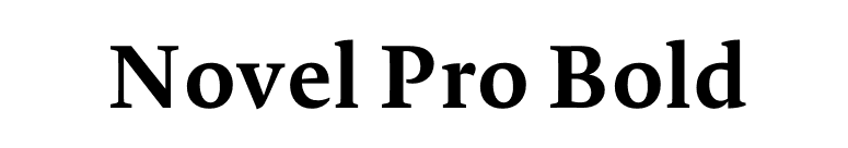 Novel Pro Bold font preview
