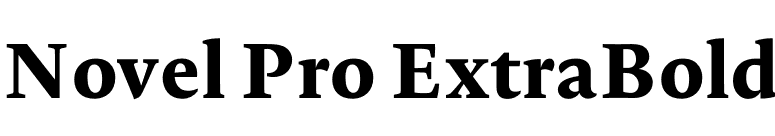 Novel Pro ExtraBold font preview
