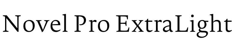 Novel Pro ExtraLight font preview