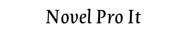 Novel Pro It font preview