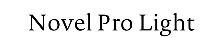 Novel Pro Light font preview