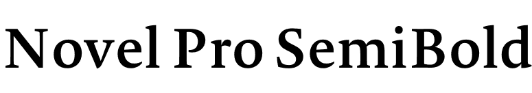 Novel Pro SemiBold font preview