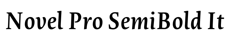 Novel Pro SemiBold It font preview