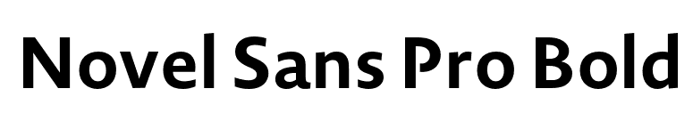 Novel Sans Pro Bold font preview