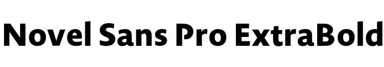 Novel Sans Pro ExtraBold font preview