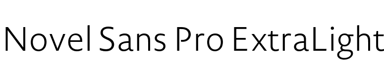 Novel Sans Pro ExtraLight font preview