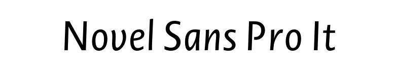 Novel Sans Pro It font preview