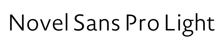 Novel Sans Pro Light font preview