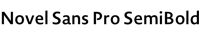 Novel Sans Pro SemiBold font preview