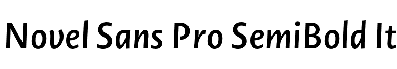 Novel Sans Pro SemiBold It font preview