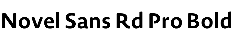 Novel Sans Rd Pro Bold font preview