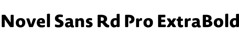 Novel Sans Rd Pro ExtraBold font preview