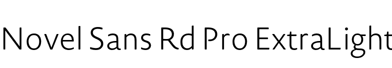 Novel Sans Rd Pro ExtraLight font preview