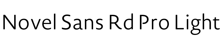 Novel Sans Rd Pro Light font preview
