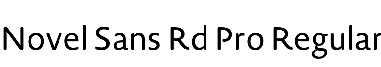 Novel Sans Rd Pro Regular font preview
