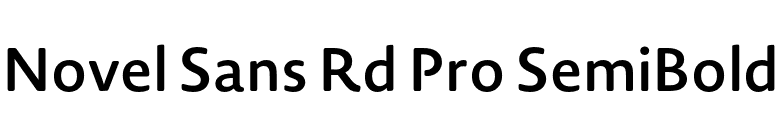 Novel Sans Rd Pro SemiBold font preview
