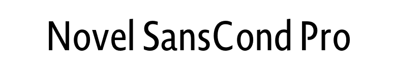 Novel SansCond Pro font preview