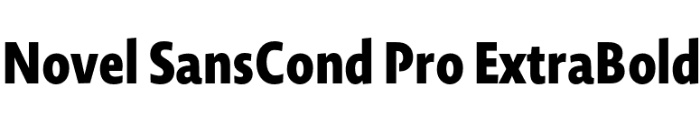 Novel SansCond Pro ExtraBold font preview