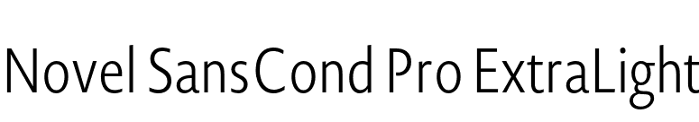 Novel SansCond Pro ExtraLight font preview