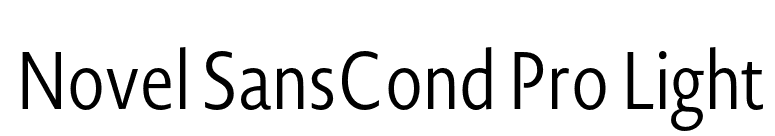 Novel SansCond Pro Light font preview