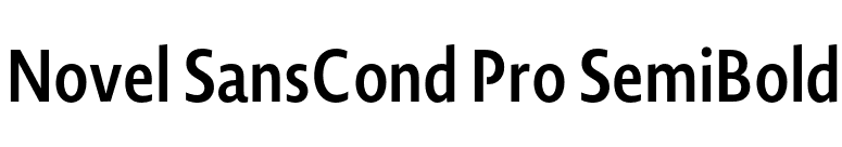 Novel SansCond Pro SemiBold font preview