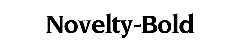 Novelty-Bold font preview