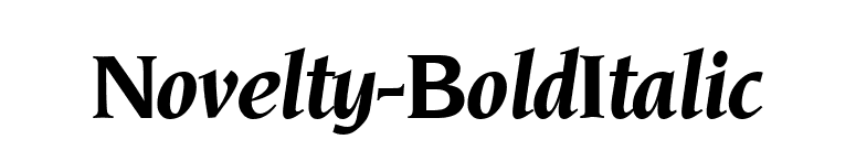 Novelty-BoldItalic font preview
